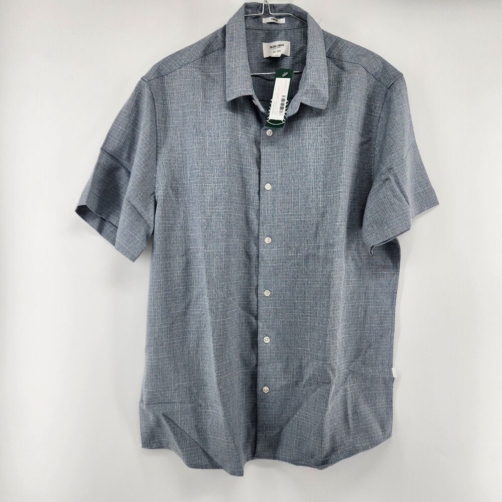 Julian & Mark Men's Blue Large Soft Touch Short Sleeve Shirt NWT